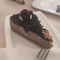 Chocolate walnut cake at Edes Elet Cukraszda in Budapest