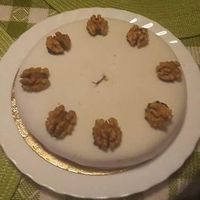 Marzipan walnut cake at Edes Elet Cukraszda in Budapest