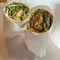 inside hummus lavash at Java Beach Cafe  in San Francisco