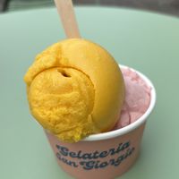 Sorbets: Passion fruit and mango & White cherry and thyme   at Gelateria Bar San Giorgio in Madeira