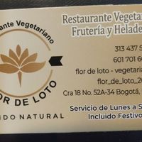 Info card at Flor de Loto in Bogota