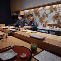 Watching nigiri being made at COFU - Chinatown in Vancouver