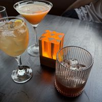 NA Drinks and a whiskey cocktail   at COFU - Chinatown in Vancouver