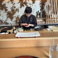 Omakase chef in actionn  at COFU - Chinatown in Vancouver