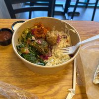 Falafel bowl! Generous portions   at Flat O Wrap   in Riverside