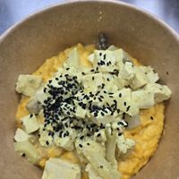 WFPB Cheezy Corn Grits with Tofu Scramble at SuperFast SuperFood in Xian