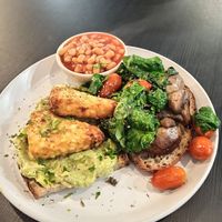 Vegan breakfast at Coffee & Beyond in South East London