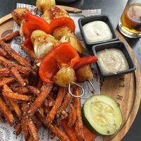 Veggie skewerrs  at De 10 Geboden in Noord-brabant