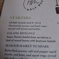 "Vegan" soup at The Half Moon in Shaftesbury