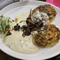 Oyster Mushroom & Spinach raclette  at 222 Vegan Cuisine in West London