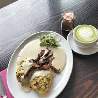 Raclette (yum!) at 222 Vegan Cuisine in West London