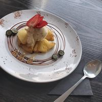 Pineapple dessert at 222 Vegan Cuisine in West London