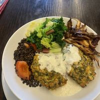 No clue what this is but it was good  at 222 Vegan Cuisine in West London