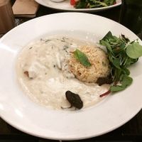 mushroom stroganoff at 222 Vegan Cuisine in West London