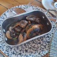 Garlic mashrooms at Skala Cafe & Cocktails in Kos