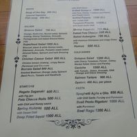 Menu with few vegan options at SIROCCO RESTAURANT in Qarku I Vlorës