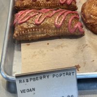 Vegan Raspberry Pop Tartts  at James Coffee in Pennsylvania