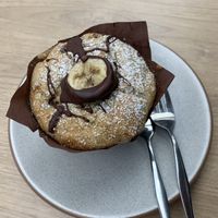 Choc Banana muffin  at Pilgrims Vegetarian Cafe in Cronulla