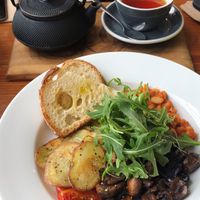  Vegan Brekky Bowl & English Breakfast Tea at Pilgrims Vegetarian Cafe in Cronulla