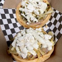 Sopesitos De Rajas Poblanas  at Alma y Sazon in Emeryville