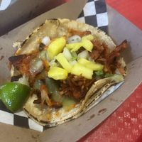 Al pastor taco  at Alma y Sazon in Emeryville