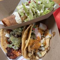 Taco sampler  at Alma y Sazon in Emeryville