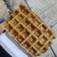 Mushroom waffle at VeganPot  in Brussels