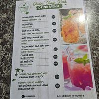 Menu drink at Quán Chay Xinh in Da Nang