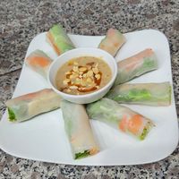 Fresh spring rolls at Quán Chay Xinh in Da Nang