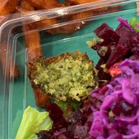 Chewy delicious falafel  at Maoz in Rosemont