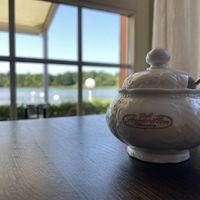 Ruhiges Ambiente, um die Seele baumeln zu lassen.   at Ruppiner Feingebäck in Rheinsberg