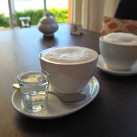 Veganer Cappuccino at Ruppiner Feingebäck in Rheinsberg