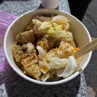 Best Stinky Tofu from a night market I had in Taiwan at Tainan Garden Night Market in Tainan