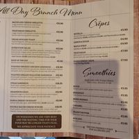 Menu page 2 at Curious Cat Café in County Kerry