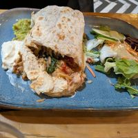 Vegetarian burrito at Curious Cat Café in County Kerry