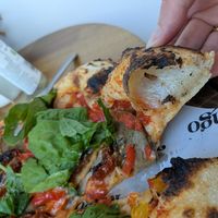 crust of the vegan Veggie Signature pizza at Tango Street Food in County Kerry