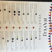 Menu May 2026  at Haveli Indian Restaurant in Arlington