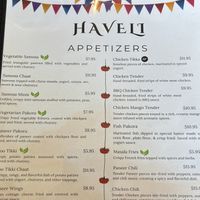 Menu May 2026    at Haveli Indian Restaurant in Arlington