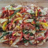 Pizza (regular here) at Santosa Vegan Restaurant in Phuket