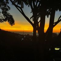 What a view in the evening at Santosa Vegan Restaurant in Phuket