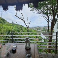 Lovely views from the restaurant at Santosa Vegan Restaurant in Phuket