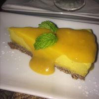 raw mango cake at Santosa Vegan Restaurant in Phuket