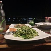 Zoodles with a view at Santosa Vegan Restaurant in Phuket