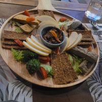 Cheese platter at Santosa Vegan Restaurant in Phuket