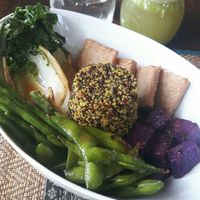 Prana protein bowl at Santosa Vegan Restaurant in Phuket