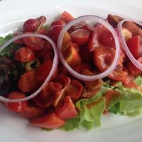 tomatoes salad at Santosa Vegan Restaurant in Phuket