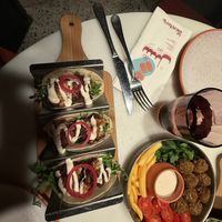 Cauliflower tacos and falafels   at La Mezeterie in Ile-de-france