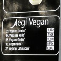 Vegan menu   at Aegi Döner in Hannover