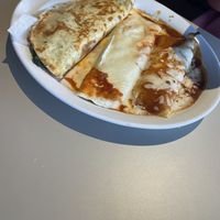Quesadilla (so much spinach), burrito and enchiladas   at Fiesta Acapulco in Wadsworth