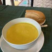 Pumpkin soup  at Amazing Vegan Food in Vang Vieng